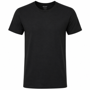 Black short-sleeve Softstyle cotton T-shirt