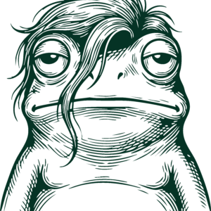Funny frog graphic reading “Sometimes I Start a Sentence and Just Hope It Ends Well”